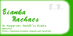 bianka machacs business card